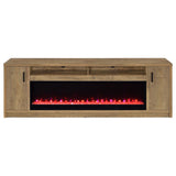 Nevada - Fireplace TV Stand With Flame Visualizer - Brown