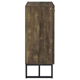 Sager - 4 Shelf Accent Cabinet - Oak