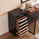 LED Touch Screen Grape Wine Cooler - Black