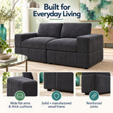 Oversized Modular Loveseat Set