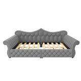Upholstered Daybed With LED Lighting And Nailhead Trim