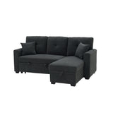 Sleeper Sectional With Pull Out Bed, Reversible Chaise