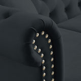 Chesterfield Sofa With Rolled Arms And Nailhead Trim
