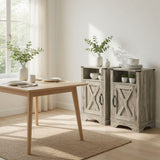 Farmhouse Nightstand, Charging Station & Storage