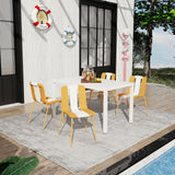Modern Striped Blocking Single Chairs (Set of 4)