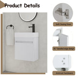 Sink Floating Bathroom Vanity With Soft Close Cabinet Door