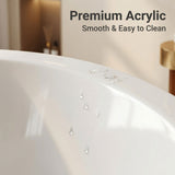 Xavier - Double Corner Massage Bathtub - Milk White
