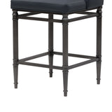 Marvin - Steel Frame Faux Leather Upholstered Counter Height Barstool