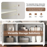 TV Stand, Media Console Cabinet With 2 Spacious Storage Space