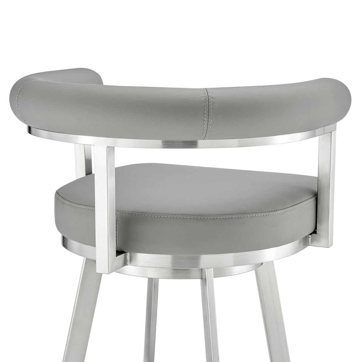 Nolagam - Swivel Bar Stool - Brushed Stainless Steel