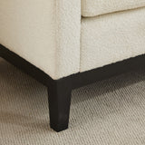 Upholstered End Of Bed Bench With Arms, 2 Bolsters For Bedroom - Ivory