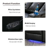 Premium Power Recliner & Storage Arms, Cupholders, Swivel Tray Table And Cell Phone Stand - Black