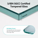Frameless Double Sliding Soft Close Shower Door, Tempered Glass