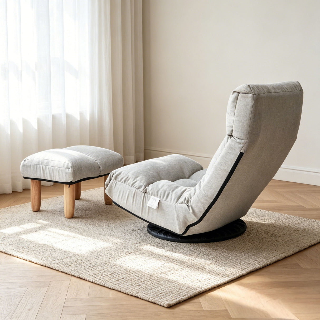 Adjustable Japanese Reclining Floor Chair Sofa With Metal Frame For Living Room