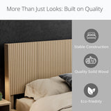 Modern Wide Wall Mounted Fluted Panel Headboard