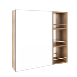29.63" Wall Mounted Bathroom Cabinet With Adjustable Shelves - Imitative Oak