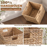 Folding Storage Baskets, Hand Cube Baskets With Cutout Handles Shelf Organizer, Toy Storage, Closet Storage (Set of 2) - Light Brown