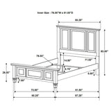 Dennis - 4 Piece Eastern King Bedroom Set - Cream White