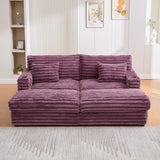 Oversized Double Chaise Lounge Sofa With USB Ports And Cup Holders