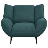 Grenada - Upholstered Flared Arm Accent Chair - Teal Blue