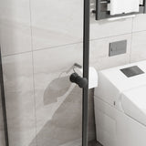 Goodyo - Frameless Corner Shower Door - Matte Black