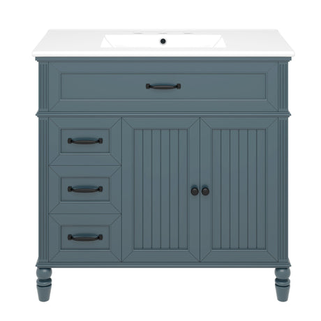Bathroom Vanity With Sink, Freestanding Cabinet & Drawers