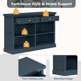Console Table With 2 Drawers And Open Shelves
