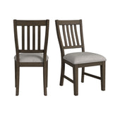 Yellowstone - Dining Side Chair (Set of 2) - Medium Brown / Gray