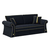 Sofa With Rolled Arms, 3 Seater Couch, Living Room Accent