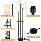 Modern Shelf Floor Lamp with 3 Lights