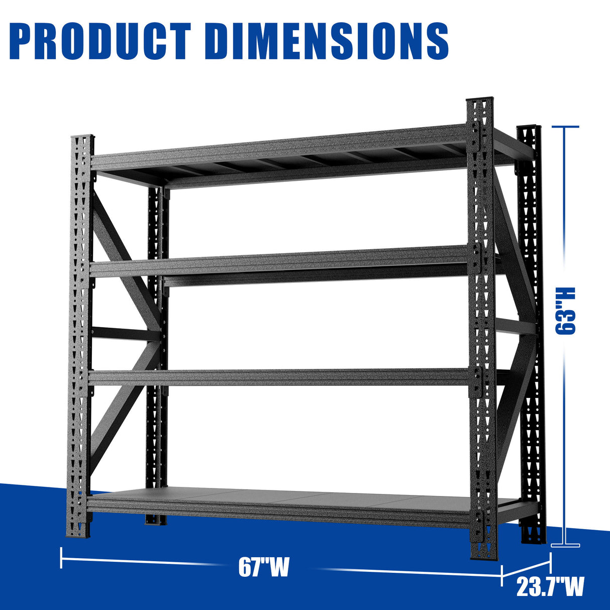 Heavy Duty 4 Shelf Garage Shelving Unit