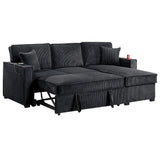 Convertible Sectional With USB / USB - C Port, Storage Chaise, Pull-Out Bed