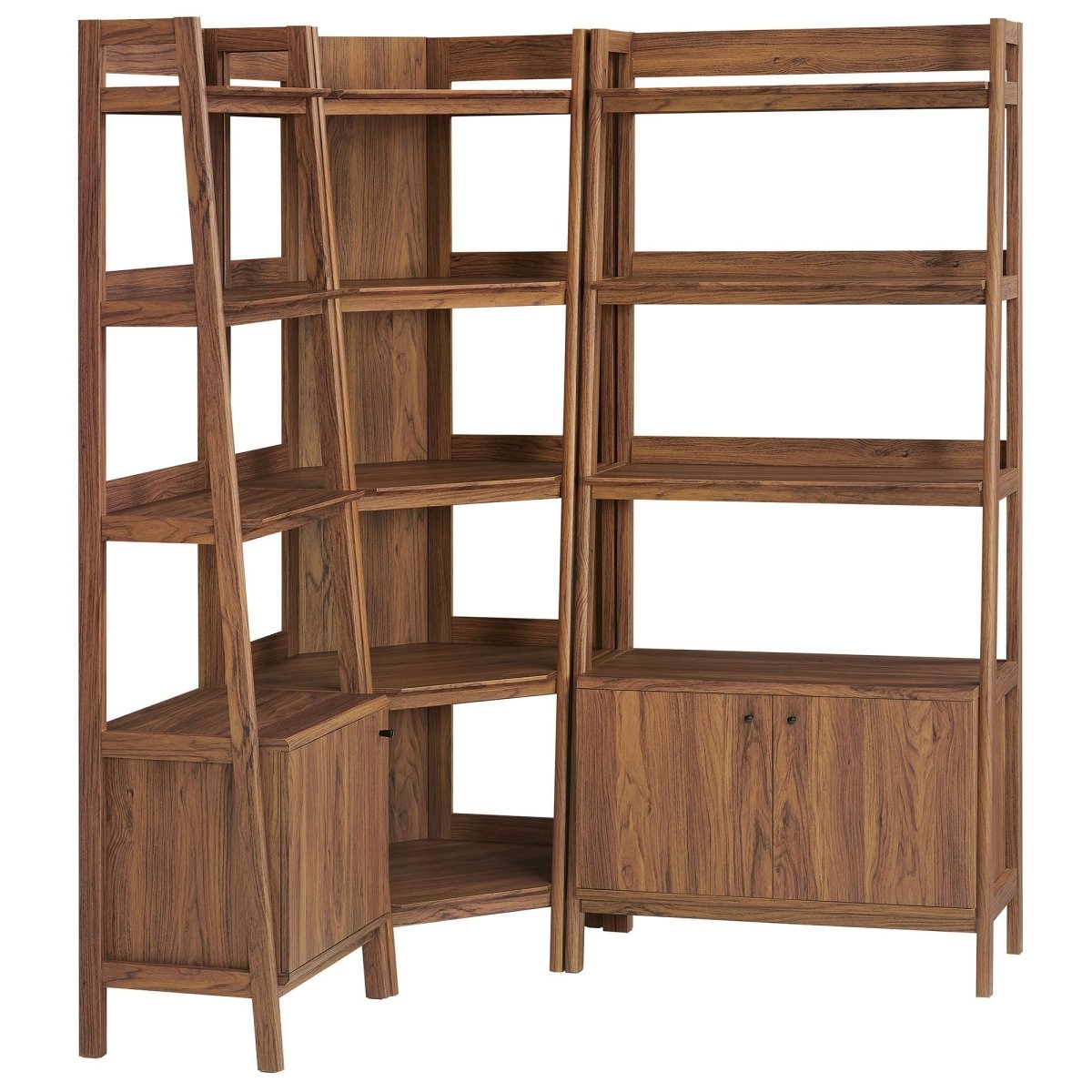 88" 3 - Piece Wood Corner Bookshelf Set with Wide and Narrow Units - Bookcases available at Alpine Outlets in Denver