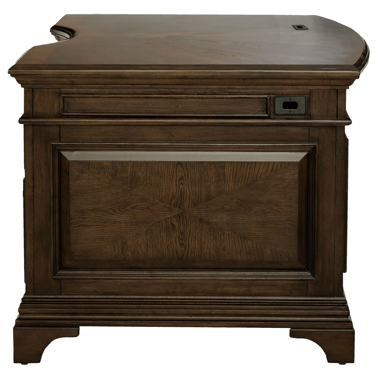 Hartshill 72-Inch 7-Drawer Executive Desk Burnished Oak