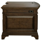 Hartshill 72-Inch 7-Drawer Executive Desk Burnished Oak