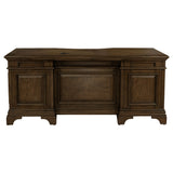 Hartshill 72-Inch 7-Drawer Executive Desk Burnished Oak