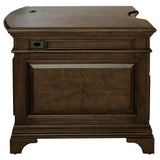 Hartshill 72-Inch 7-Drawer Executive Desk Burnished Oak
