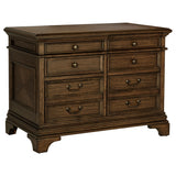 Hartshill 5-Drawer Home Office File Cabinet in Burnished Oak