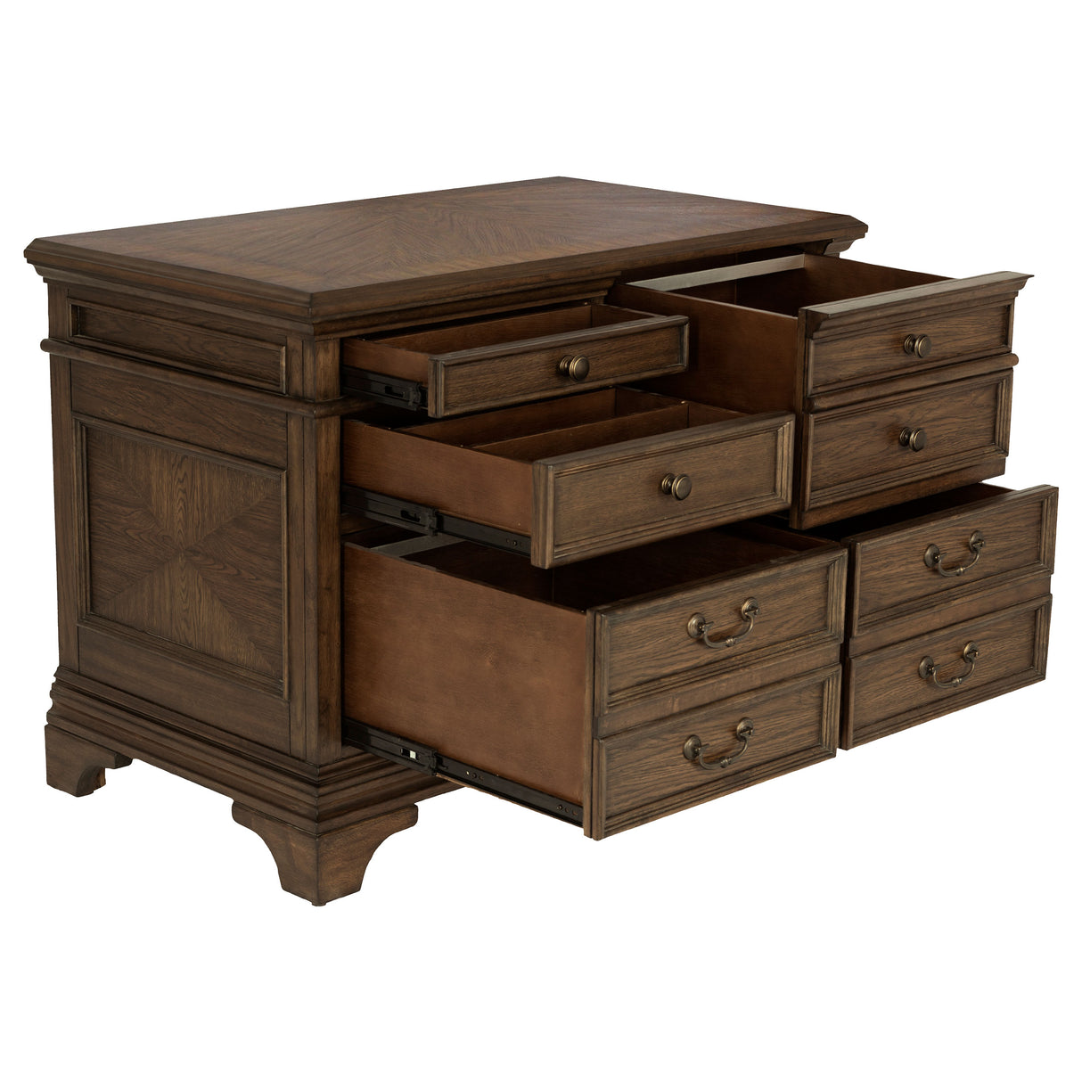 Hartshill 5-Drawer Home Office File Cabinet in Burnished Oak