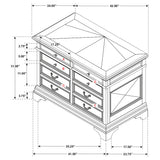 Hartshill 5-Drawer Home Office File Cabinet in Burnished Oak