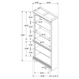 Hartshill 78-Inch 5-Shelf Bookcase in Burnished Oak