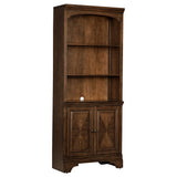 Hartshill 78-inch 3-Shelf Cabinet Bookcase Burnished Oak