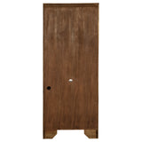 Hartshill 78-inch 3-Shelf Cabinet Bookcase Burnished Oak