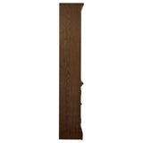Hartshill 78-inch 3-Shelf Cabinet Bookcase Burnished Oak