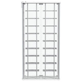 Wine Storage LED Curio Cabinet - Chrome