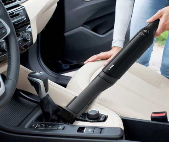 Shark WV410CO cleaning a car seat