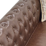 Chesterfield Sofa, 3 Seat Couch With Deep Button Tufted Back, Rolled Arms