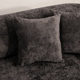 3 Seater Sofa With Built In Pet Bed Nook, Curved Design And 2 Throw Pillows