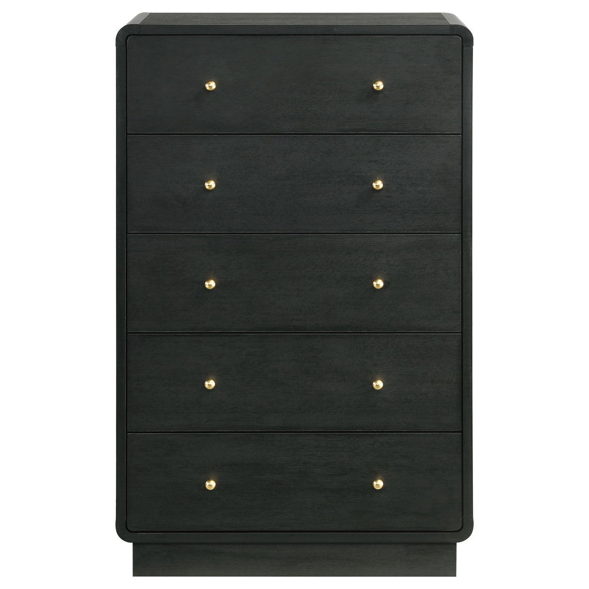 Burton - 5 Drawer Chest Of Drawers - Black