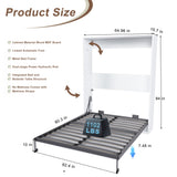 Queen Murphy Bed, Foldable Wall Bed, Space Saving Design For Bedrooms - White